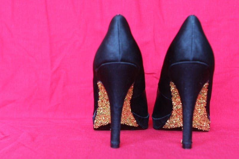 all glitter heels
