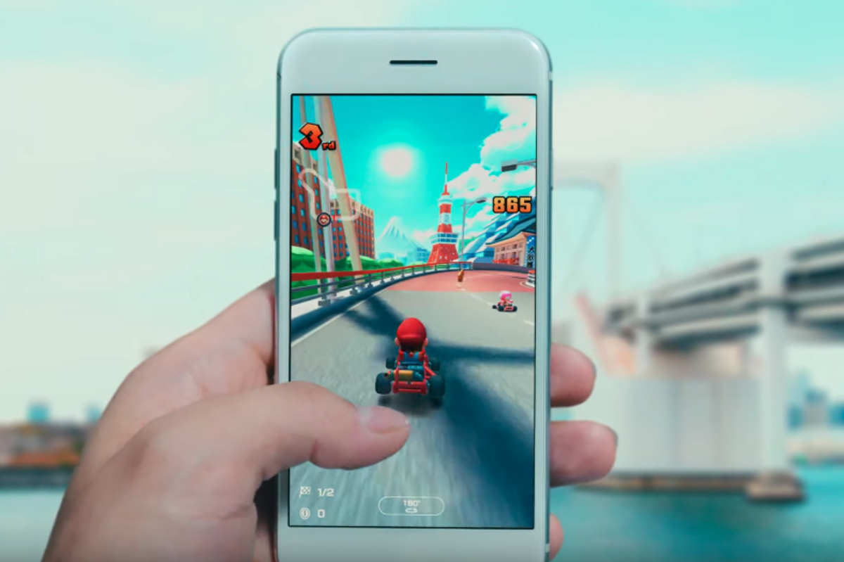 Mario Kart Tour game on iPhone