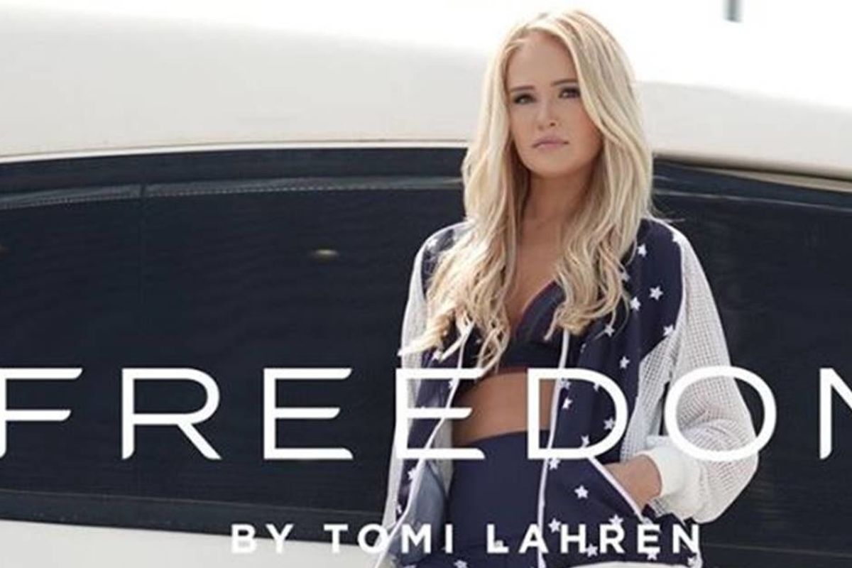 Surprise! Tomi Laren’s 'super patriotic' athleisure line is made in China
