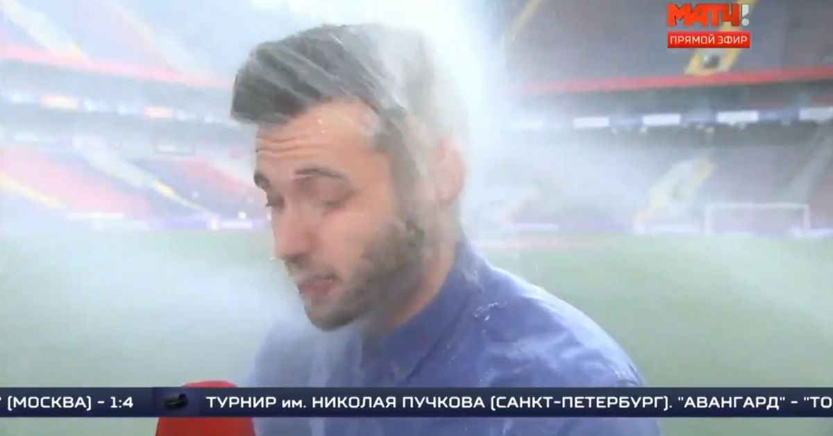 Reporter Gets Soaked By Sprinklers During Live TV Segment