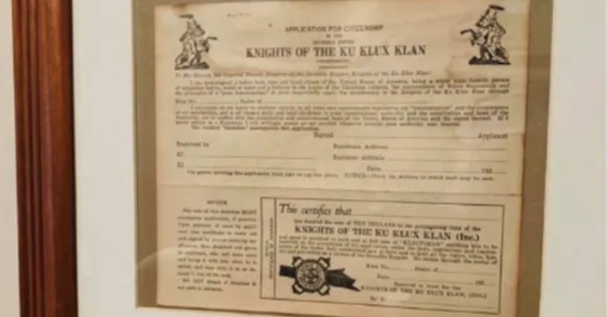 Michigan Cop Placed On Leave After Family Finds Framed KKK Application In His House
