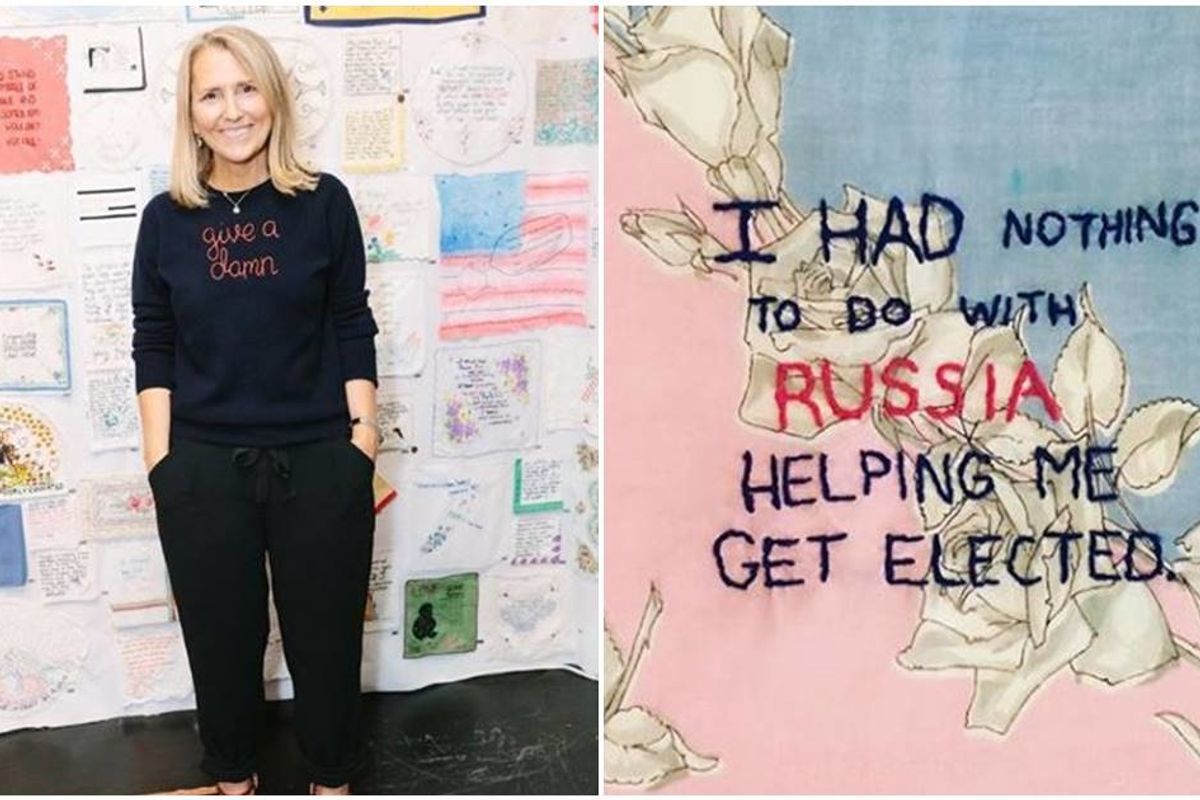 She stitched Trump’s tweets to cope with the insanity and an army of needleworkers joined her