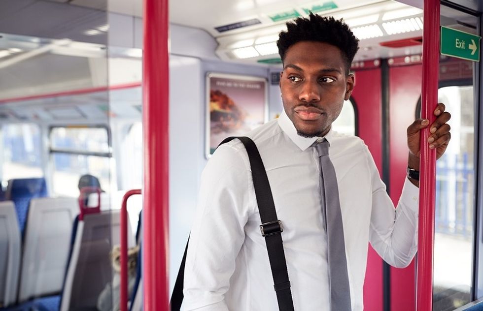 Man with a long commute to work