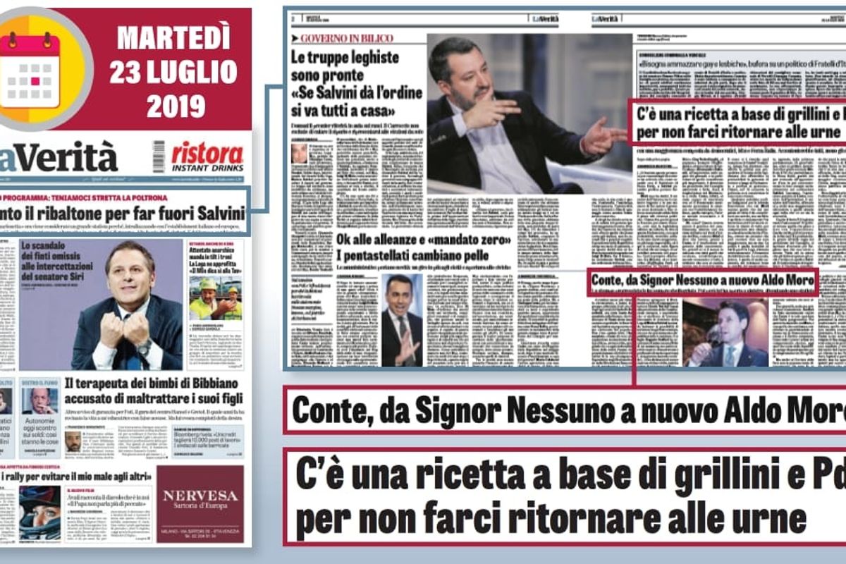 «Pronto il ribaltone contro Salvini». «La Verità» aveva previsto tutto