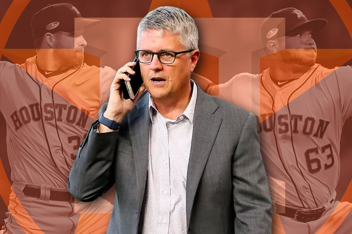 Astros Collin McHugh, Jeff Luhnow, Josh James