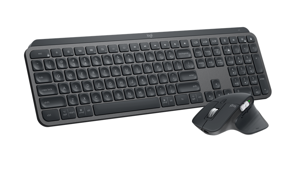 A black keyboard and mouse