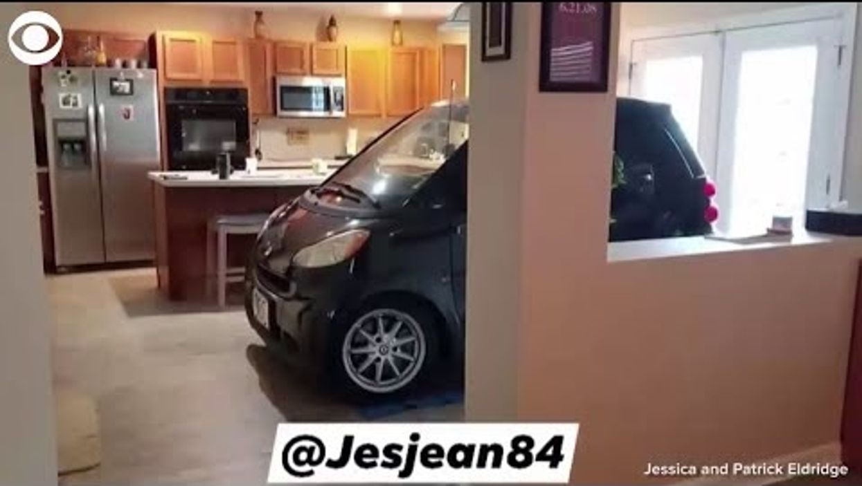 Florida man parks smart car in kitchen so it won't 'blow away' during Hurricane Dorian