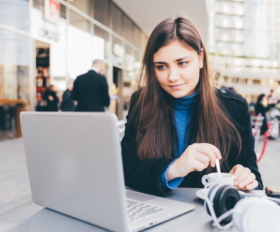 Woman looking at industry trends to stay relevant in the job market