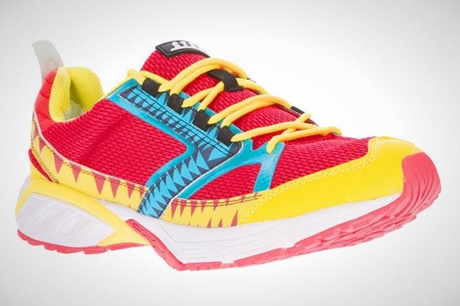 bright running shoes