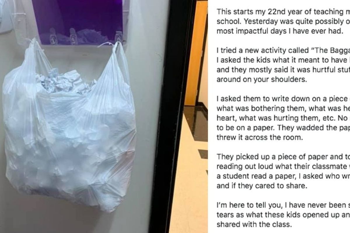Teacher's viral 'baggage activity' brought her students to tears