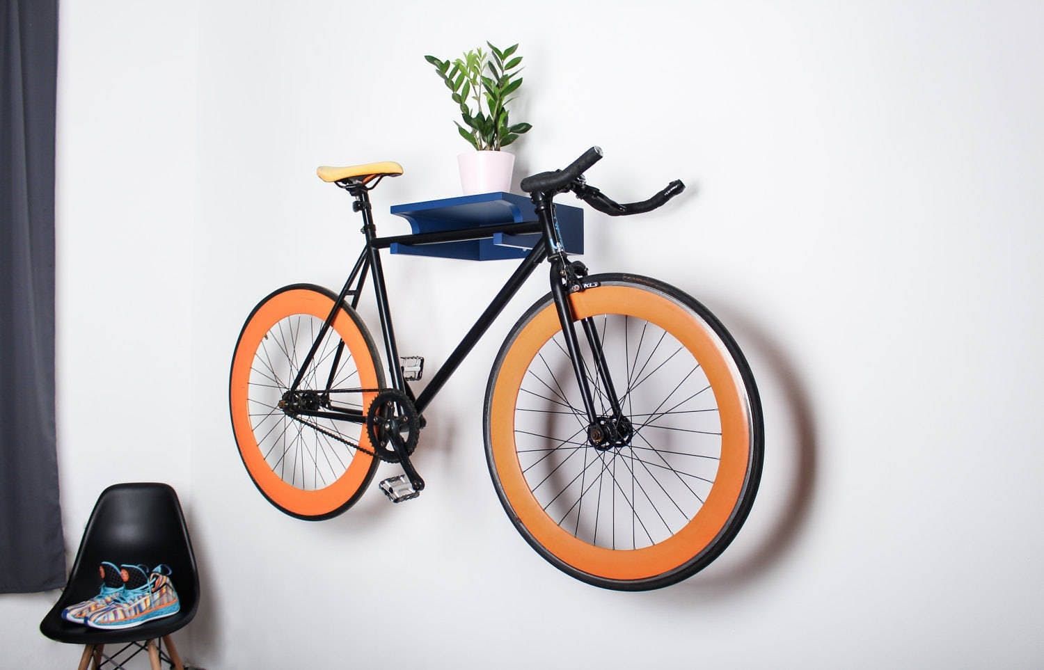 minimalist bike wall mount