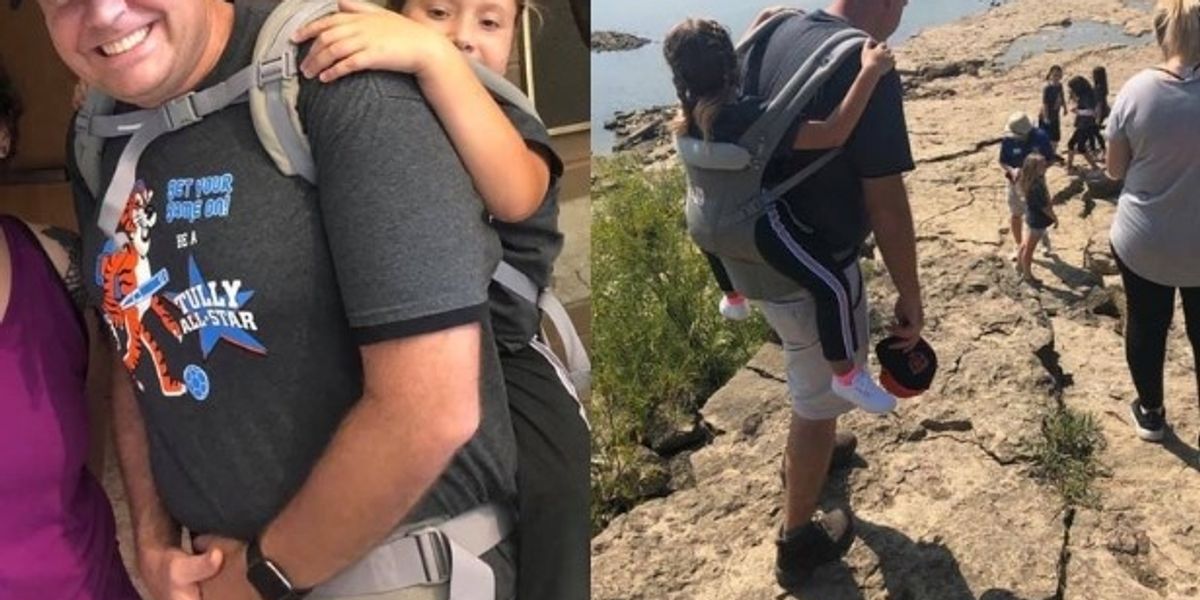 Kentucky teacher carries student with Spina Bifida on back so she won't