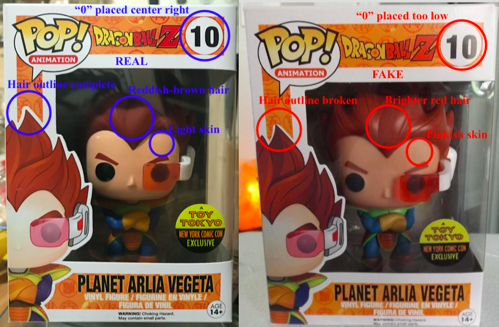 how do you know if a funko pop is real