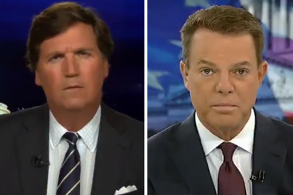 Tucker Carlson Gonna Beat Up Another Gay Dude In A Bathroom, WATCH OUT SHEP SMITH!