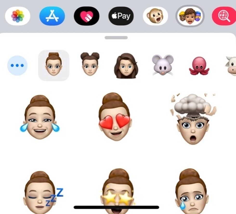 An iPhone showing Memoji in iOS 13