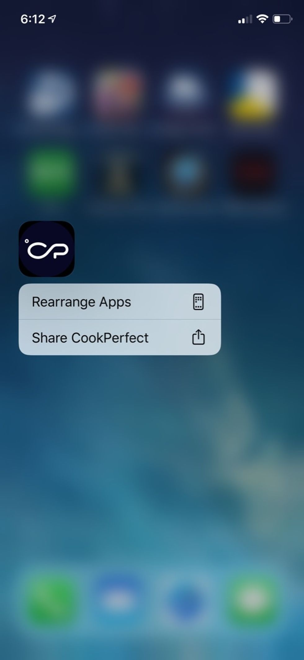 A screenshot showing how to remove apps in iOS 13
