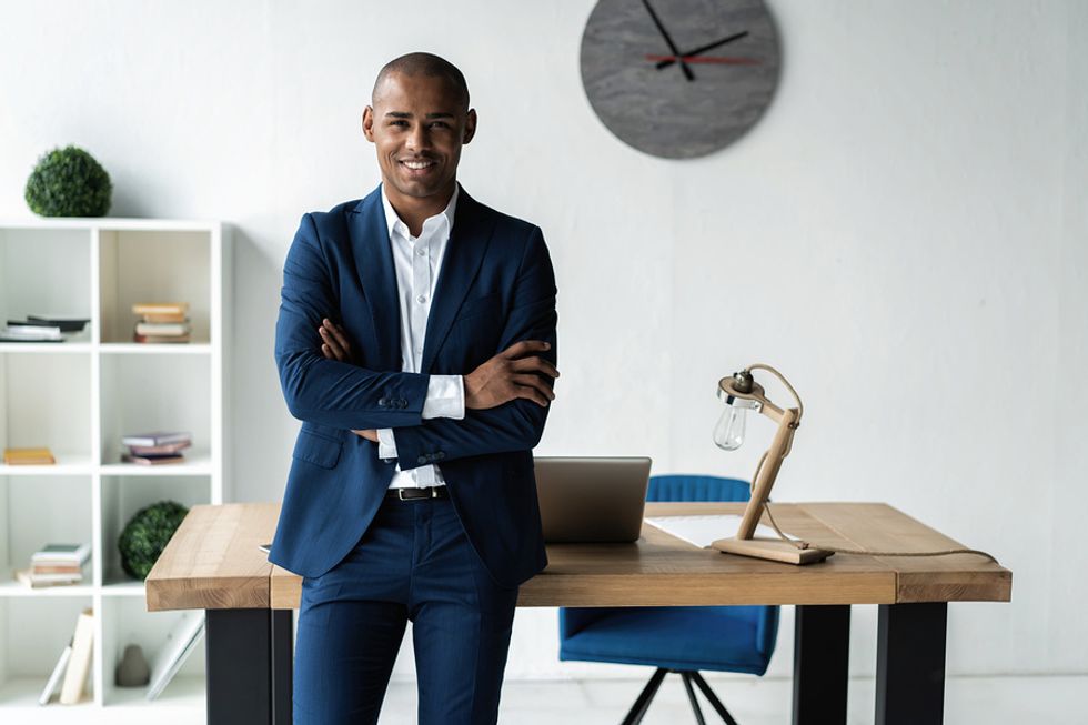 Executive focusing on his goals to become a better leader