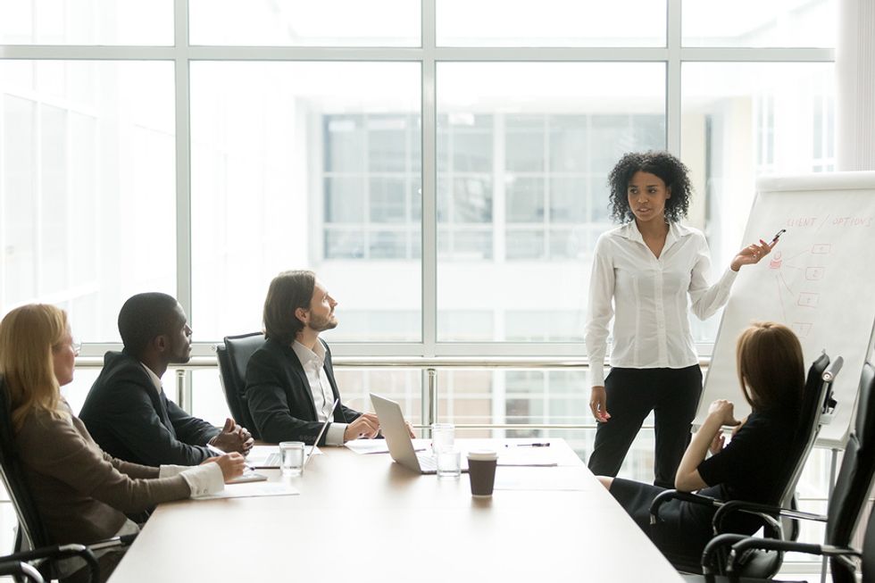 An executive inspires and nurtures innovative ideas