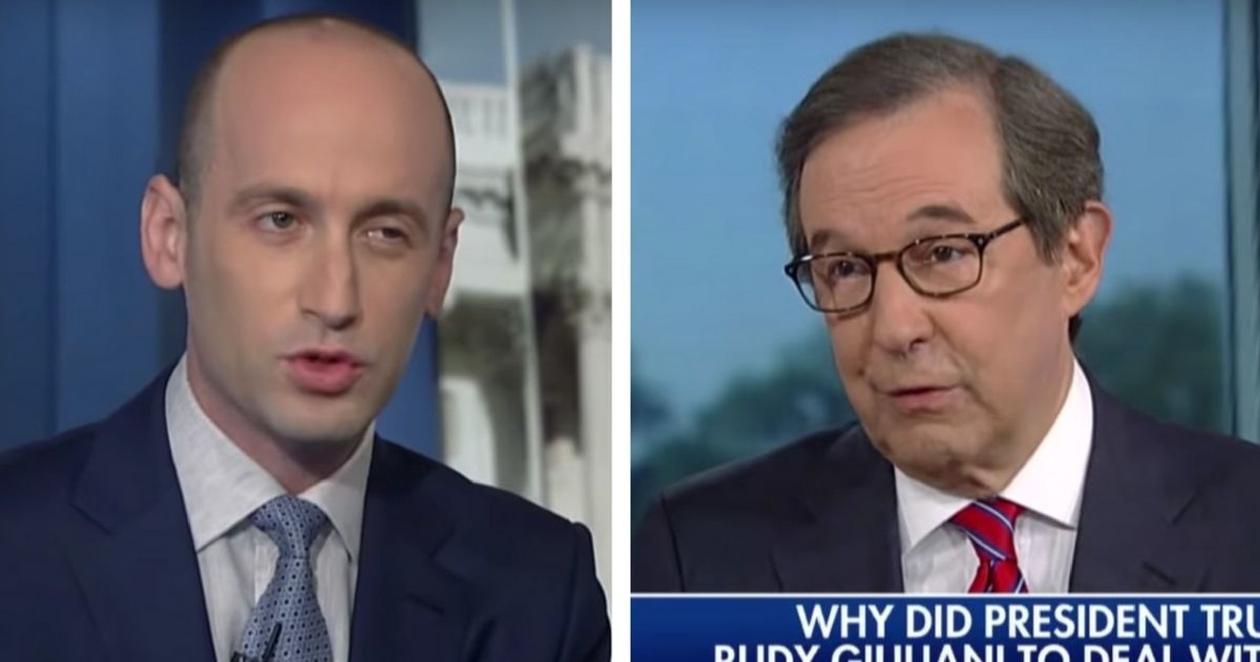 Chris Wallace Refuses To Back Down While Grilling Stephen Miller About Trump's Ukraine Phone Call During Fox News Interview
