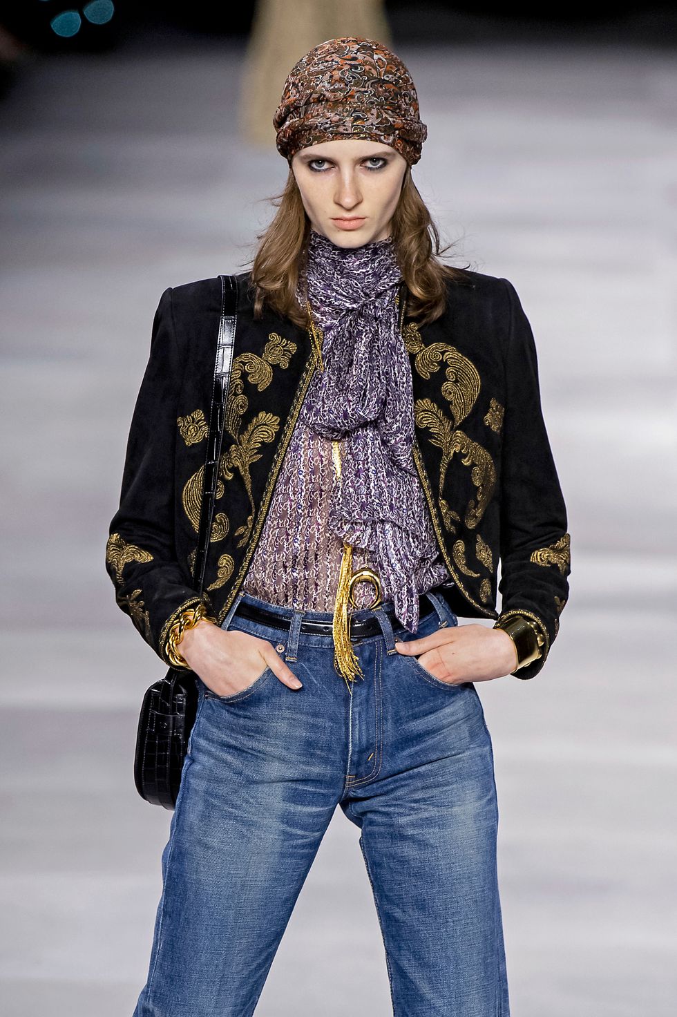 Celine Went Big on Bootcut Jeans and Turban Scarves for Spring 2020 ...