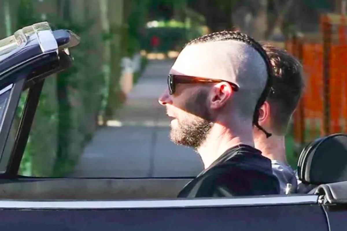 adam levine cornrow mohawk hair
