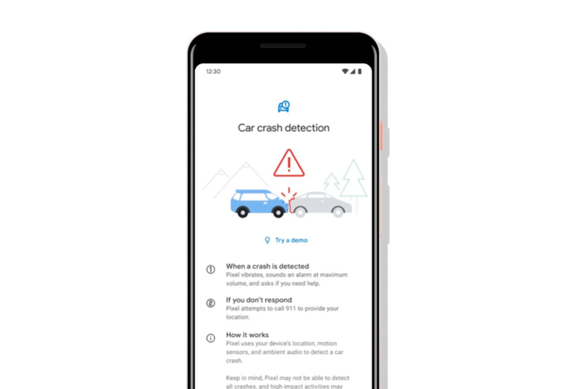 Google Pixel car crash detection