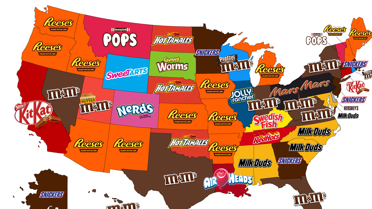See which Halloween candy is the most popular in your state