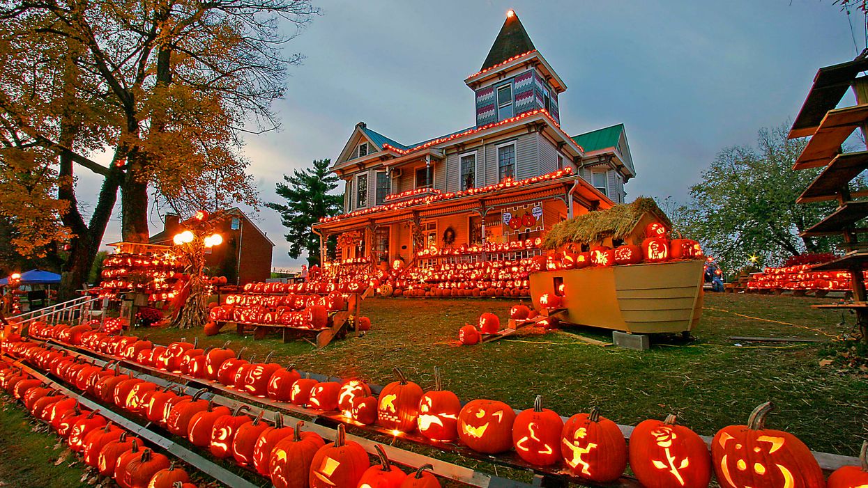 There's a house in West Virginia that displays 3,000 hand-carved pumpkins each year