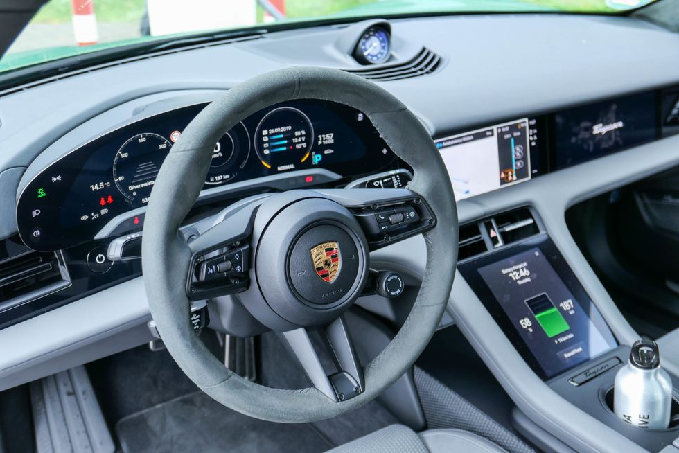 Porsche Taycan dashboard displays