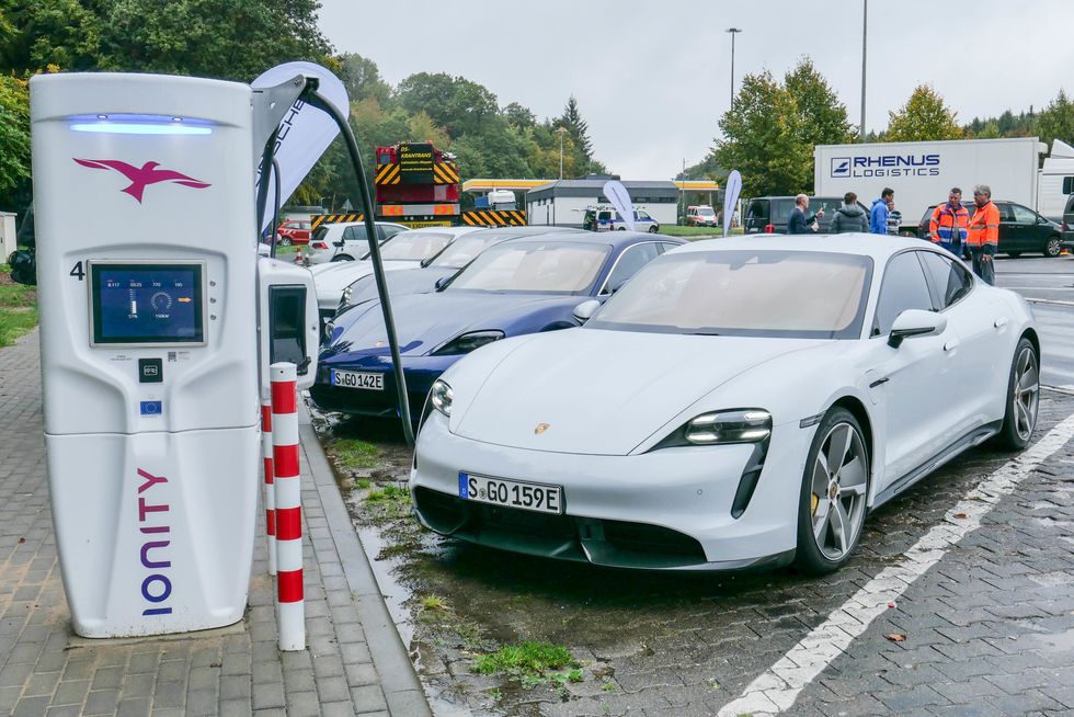 Porsche Taycan at Ionity charger