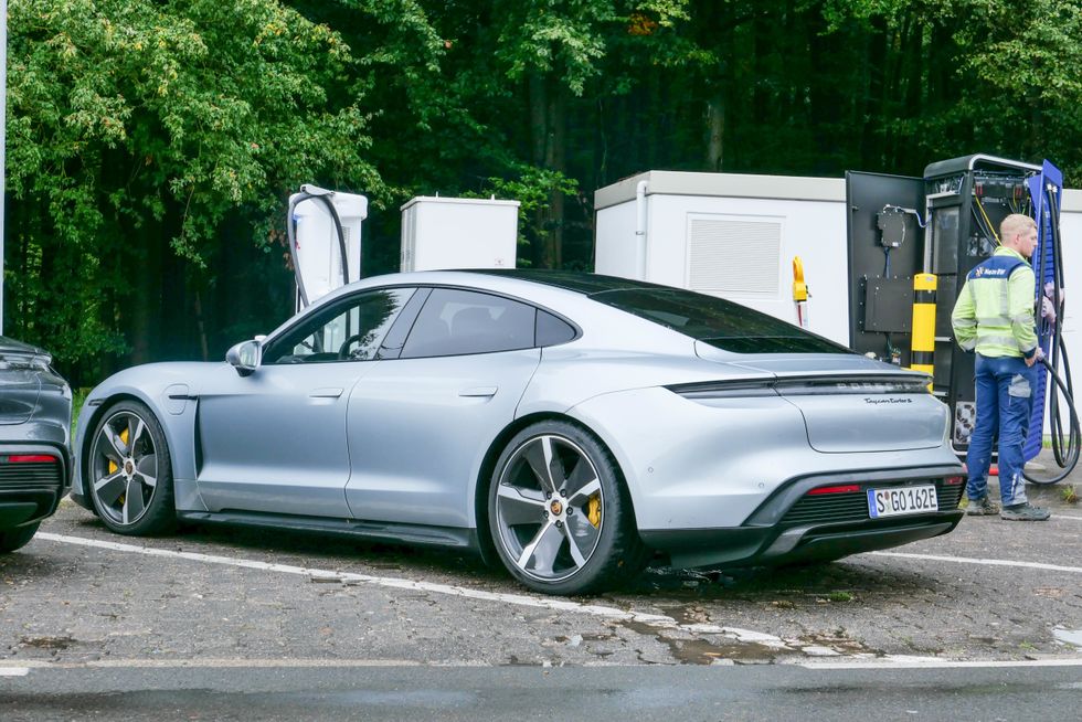 Porsche Taycan at Ionity charger