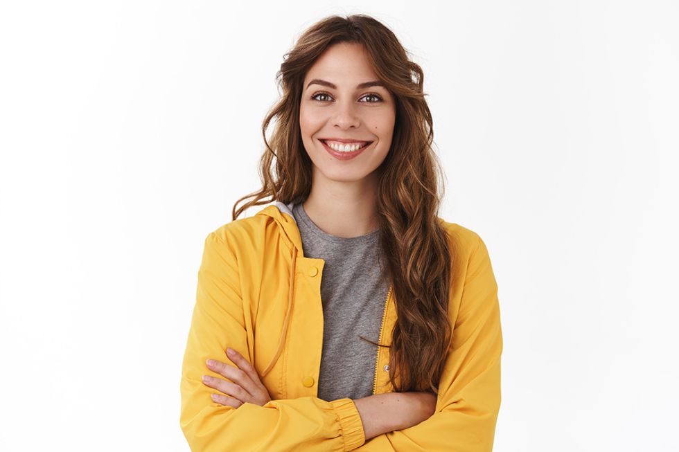 Confident young professional is optimistic about her career growth prospects.