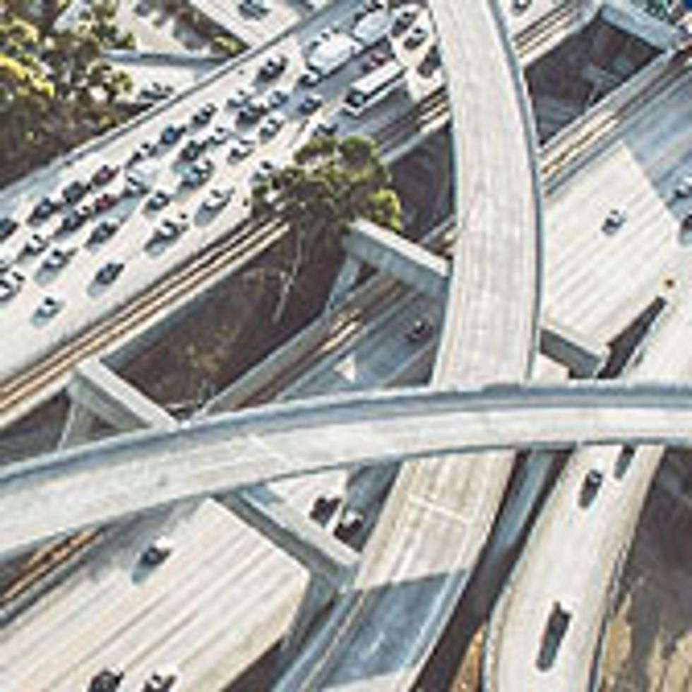 Clover leaf road intersection