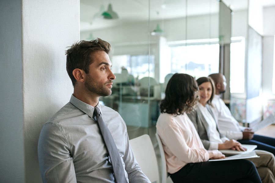 Man using tips for introverts before a job interview