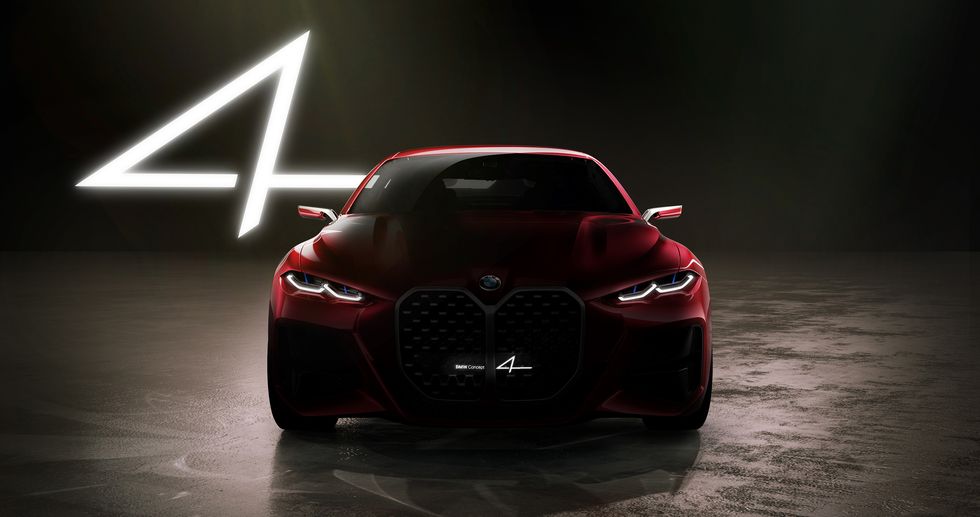 BMW Concept 4 face front grille lights LED