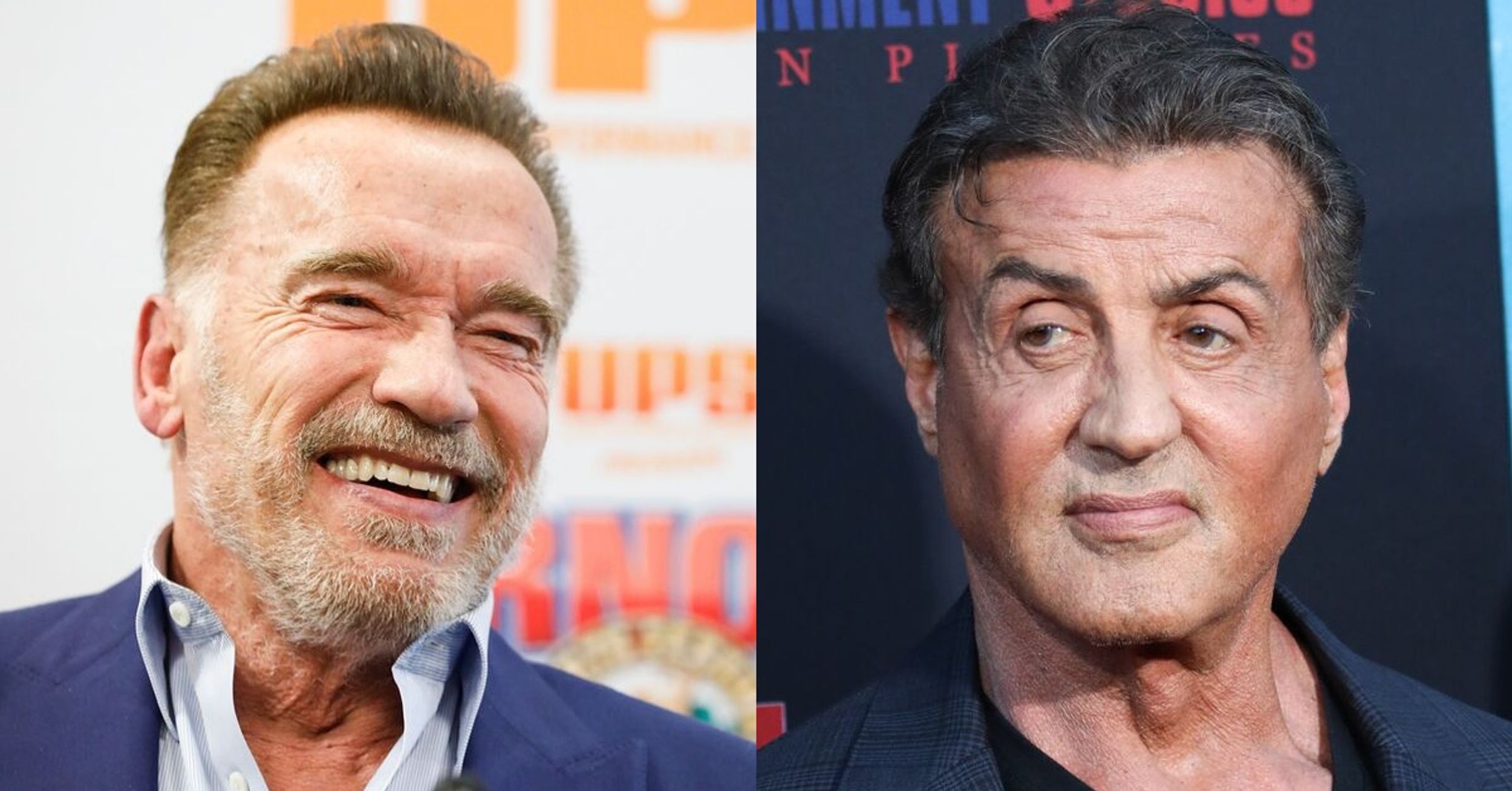 Arnold Schwarzenegger Pokes Fun At Sylvester Stallone With The Sizes Of The Knives They Signed For Charity