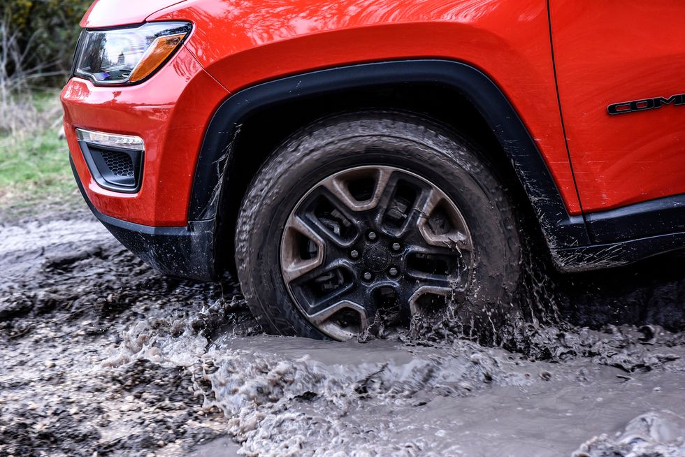 2020 Jeep Compass Trailhawk fording water off-roading off road