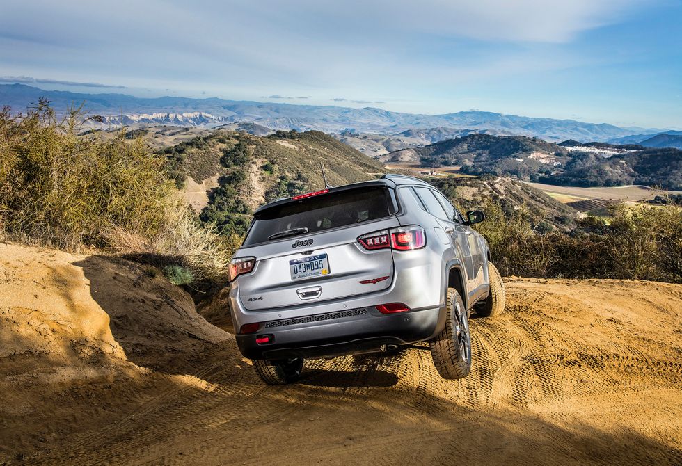 2020 Jeep Compass Trailhawk tow hooks rear wheels