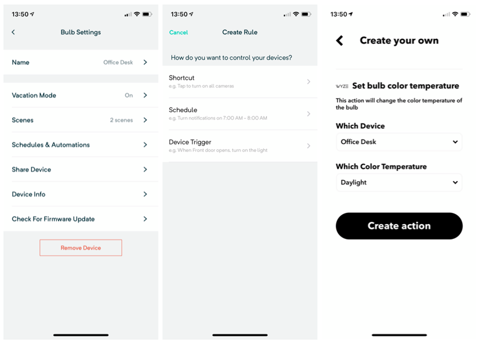 Wyze smart home app