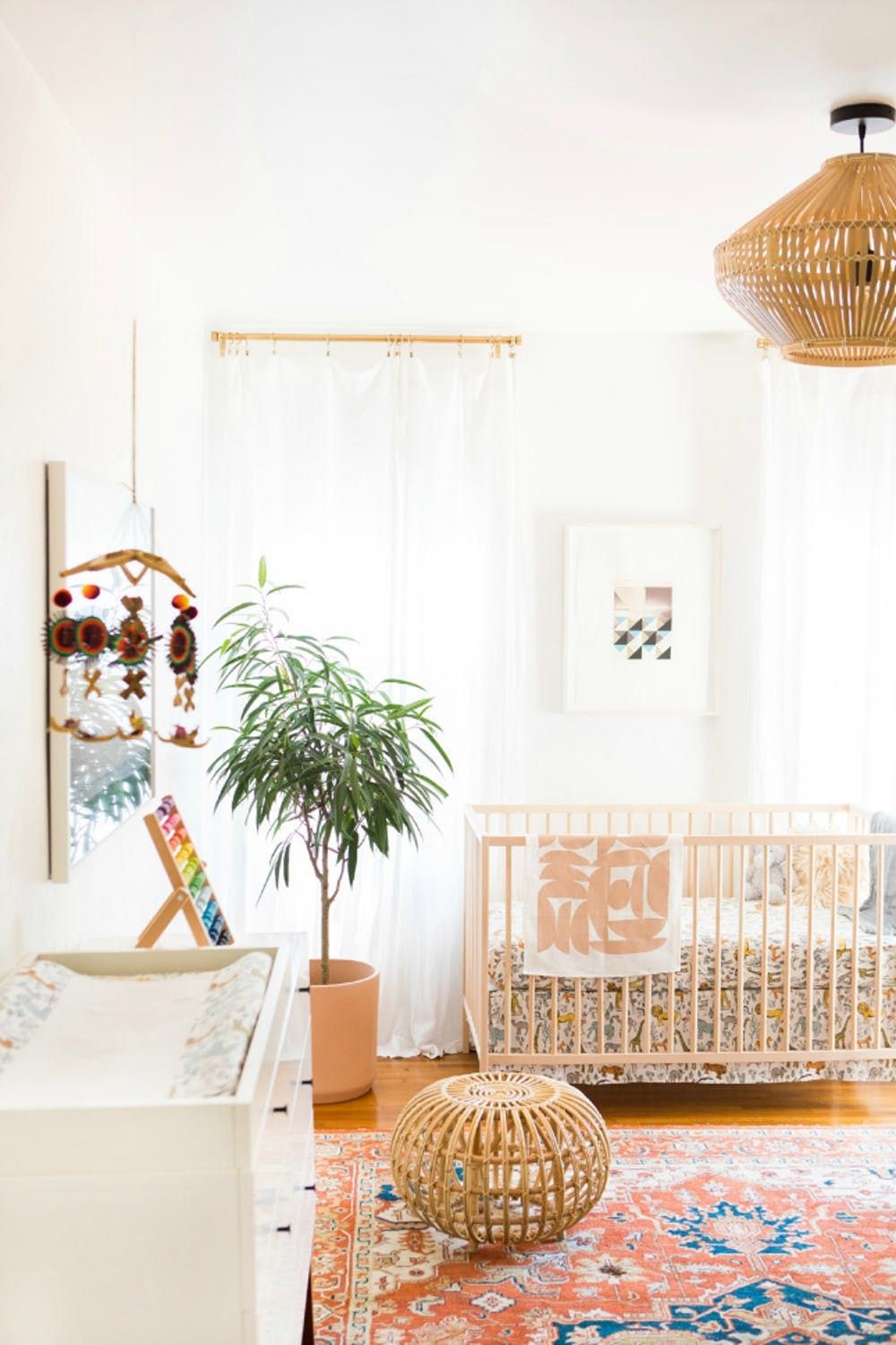 rattan nursery decor