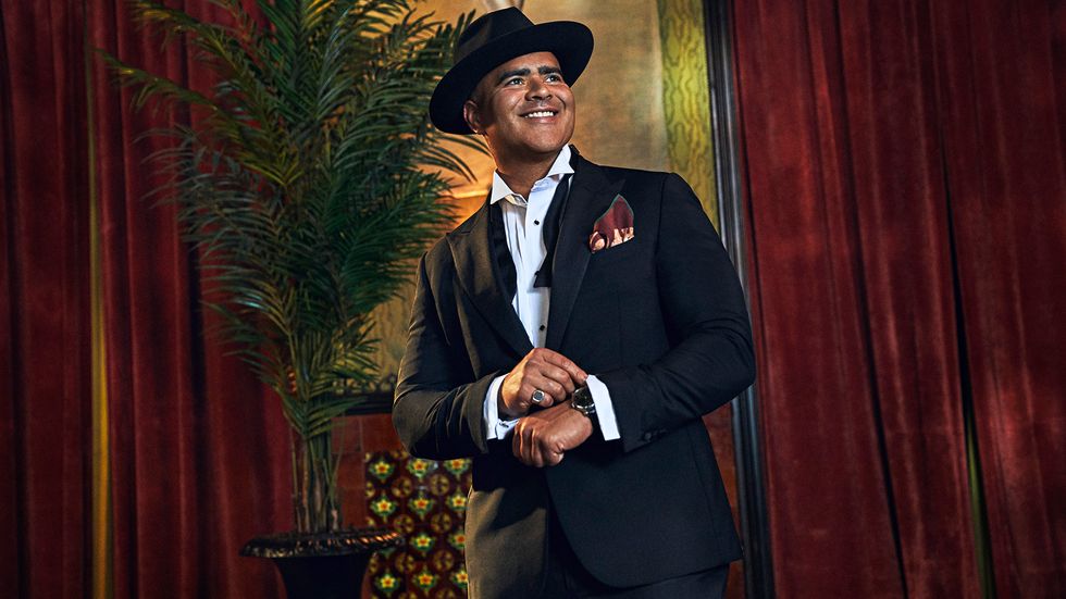 Chris Jackson of Bull in tuxedo with fedora
