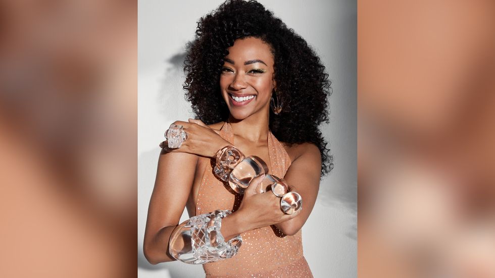 Sonequa Martin Green of Star Trek Discovery in stacked acrylic bracelets