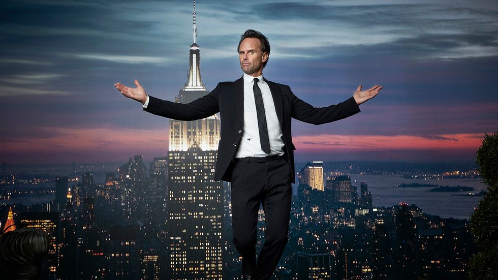 Walton Goggins in front of Empire State Building