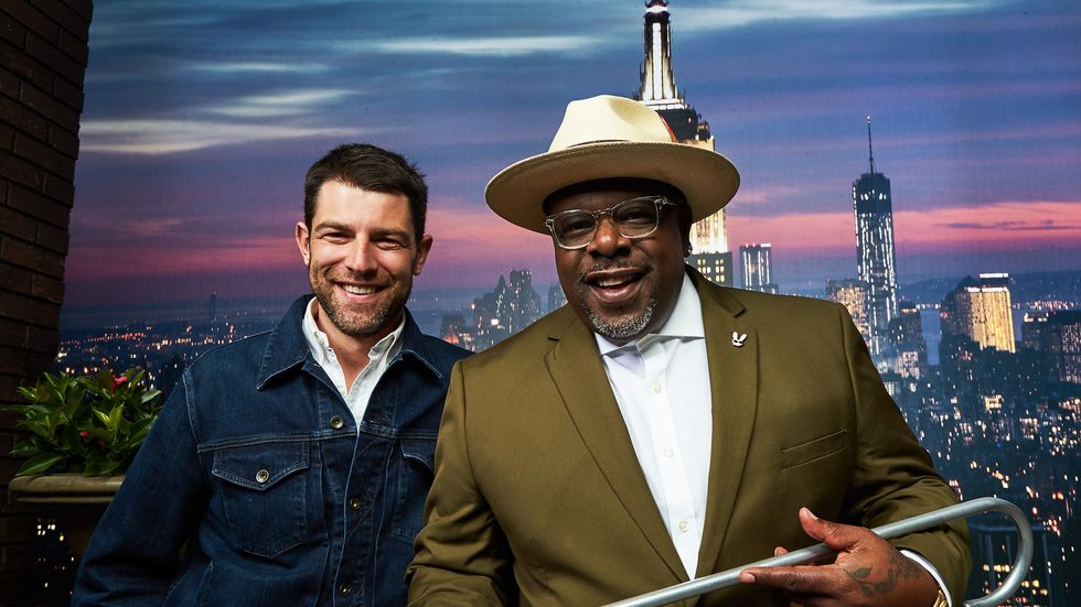 Cedric the Entertainer and Max Greenfield New York City scene
