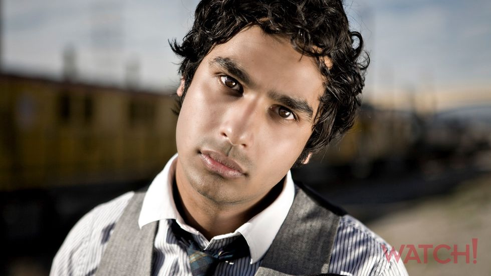 Kunal Nayyar looking straight ahead