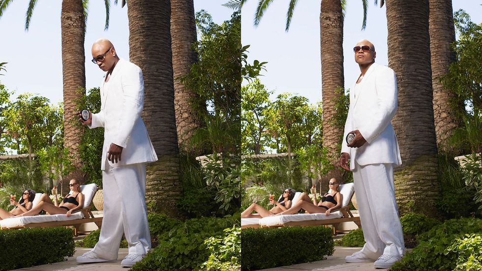 LL COOL J in whit suit