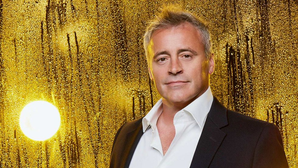 Matt LeBlanc black suit and white shirt
