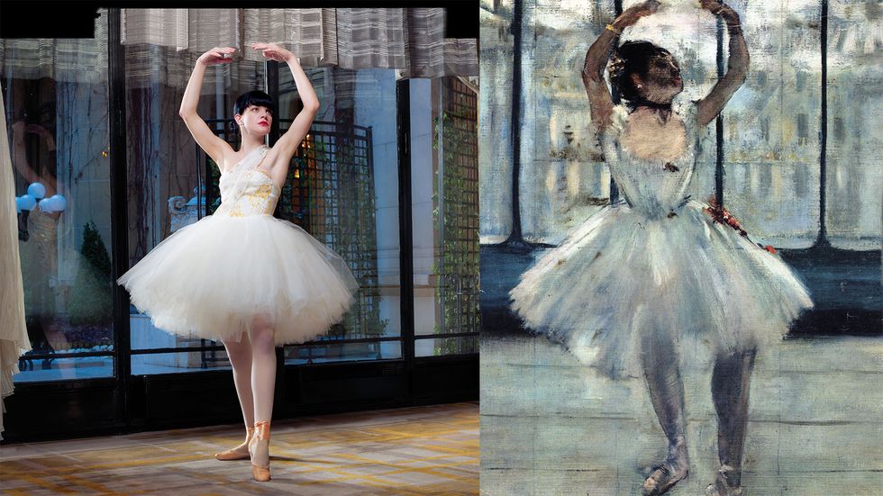 Pauley Perrette of Broke as one of Degas famous ballerinas