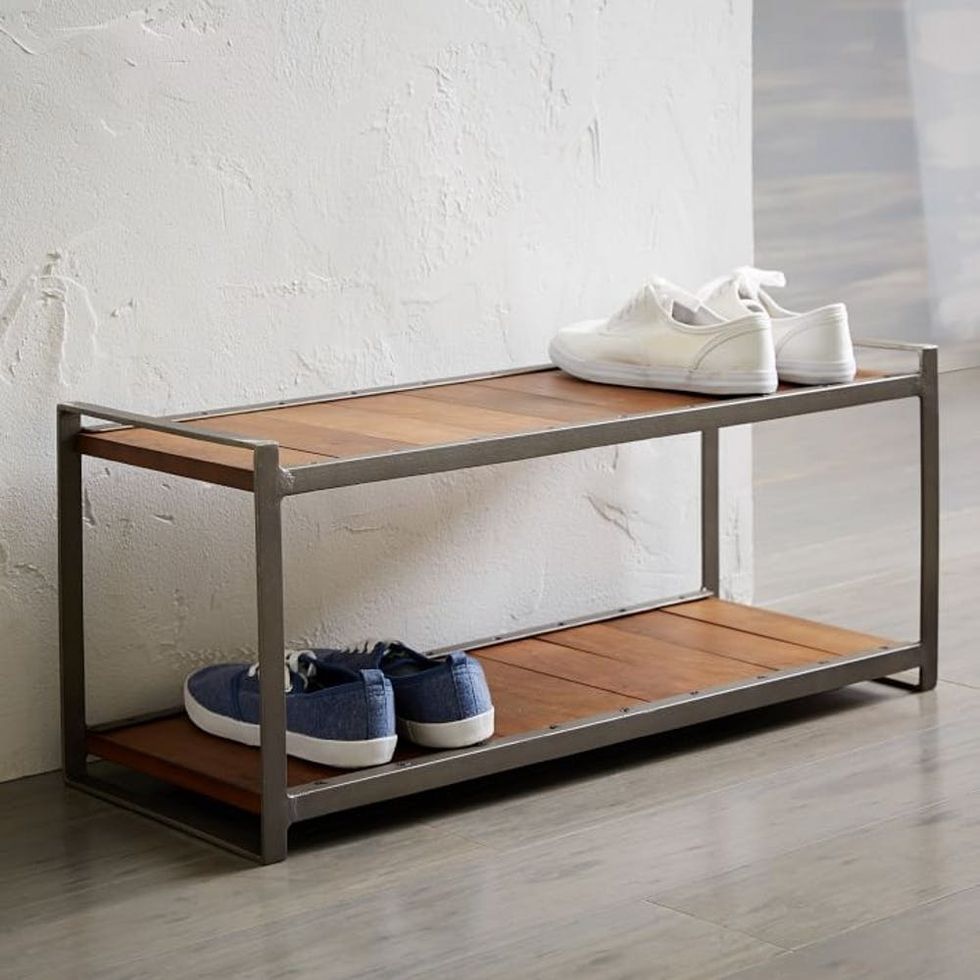 west elm industrial shoe rack