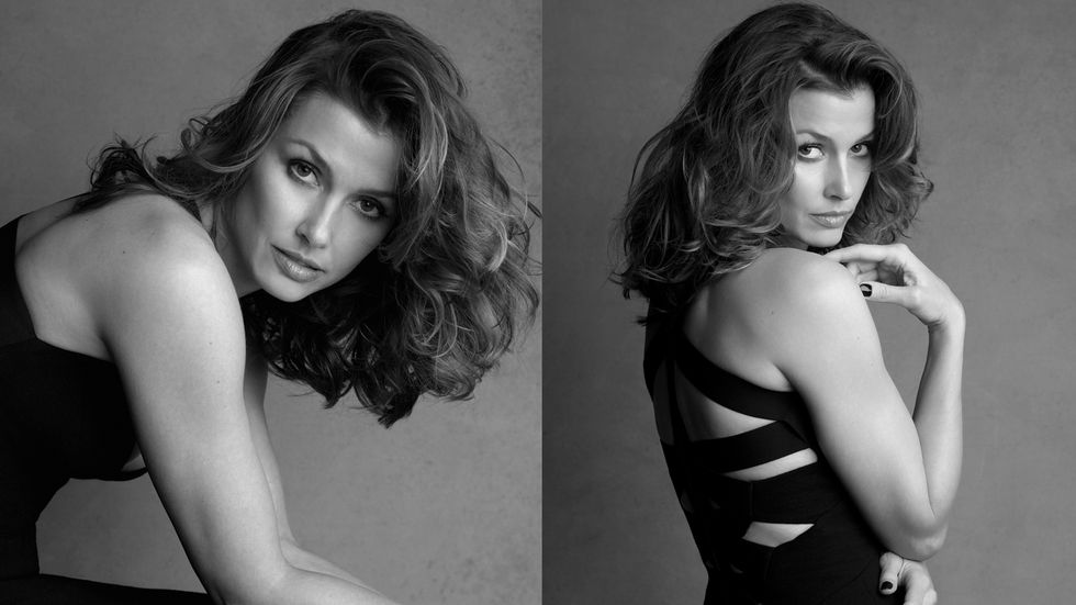 Bridget Moynahan in black evening gown